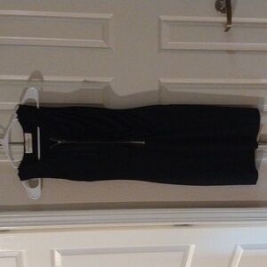 XXS PRETTY BLACK DRESS WITH ZIPPER FRONT